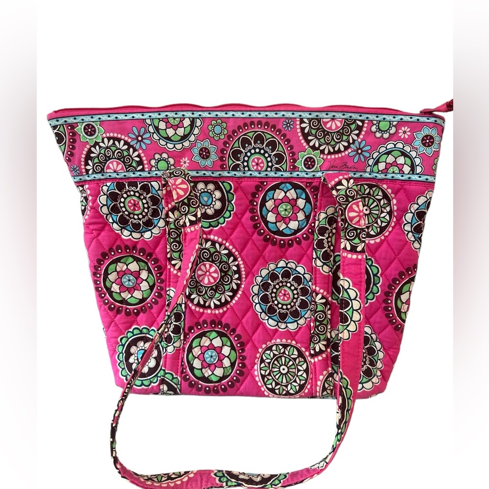 Vera Bradley, pink pattern tote - Picture 3 of 7